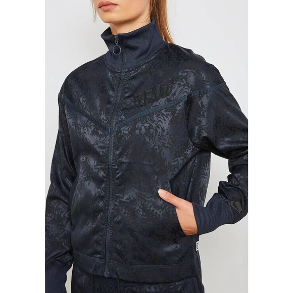 NIKE NSW Jacquard Track Blue Navy Jacket Athletic 940250-475 Womens Size Medium - Picture 2 of 8